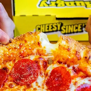 Add Stuffed Crust to any our of famous Flavored Crust pizzas.