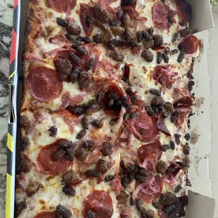 Deep dish Meat Eaters Pizza