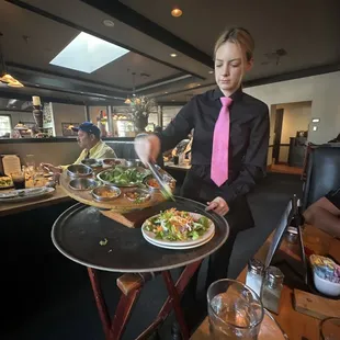 Salad is served fresh with your choice of tops. Just ask and you'll receive.