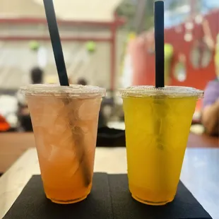 Passion fruit and mango refreshers