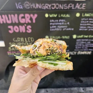 Landshark sandwich; too good to wait to take a pic before biting into it