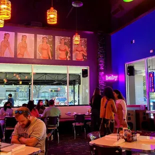 people eating at a restaurant