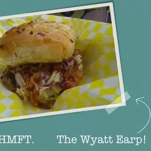 a picture of a pulled pork sandwich