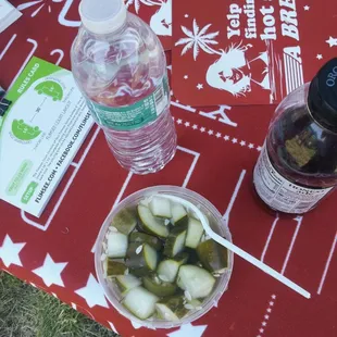 Quick pickles...spicy cool