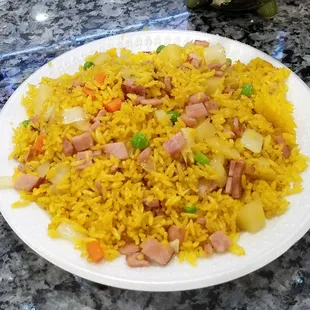 February Special - Hawaiian Fried Rice - Fried rice with ham, pineapple and vegetables. For a limited time.