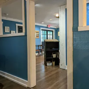 Dining room looking toward the front door.