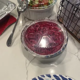 Pickled cabbages...tangy and tart for the counter