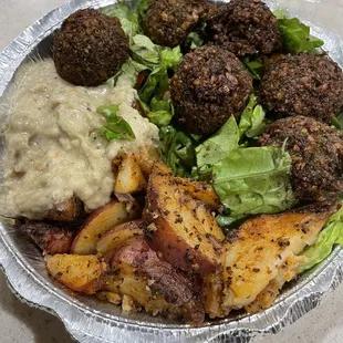 Salad bowl- tasted good but no salad really