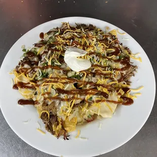 a plate of food on a table