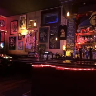 Bar ambience of hungry tiger