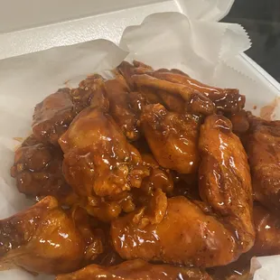Honey hot wings