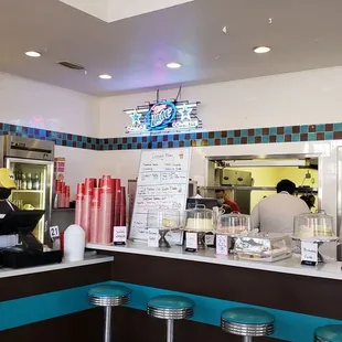 the interior of the restaurant