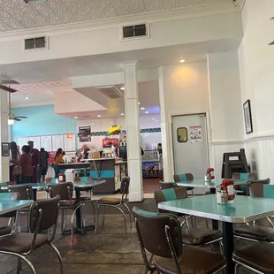 the interior of the restaurant
