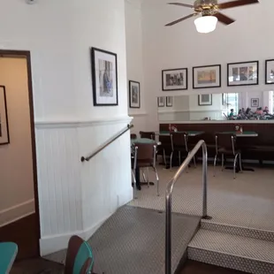 The mirrored back room