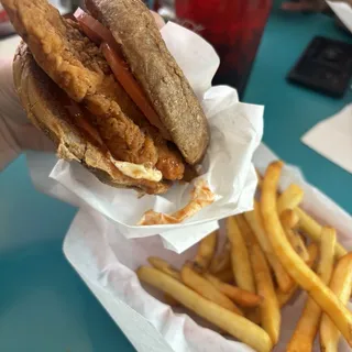 Alberto's Red Hot Chicken Breast Sandwich
