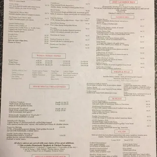 the menu