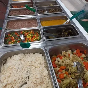 a variety of food items