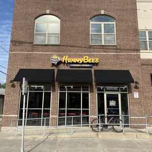 the front of the building