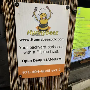 a sign for a restaurant