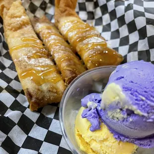 Turon (Turon - Banana Lumpia (3) w/Ice Cream