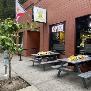 Outside seating