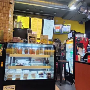 the inside of a restaurant