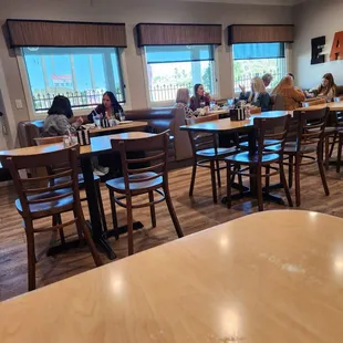 people sitting at tables