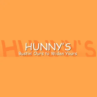 an orange background with the words hunny's