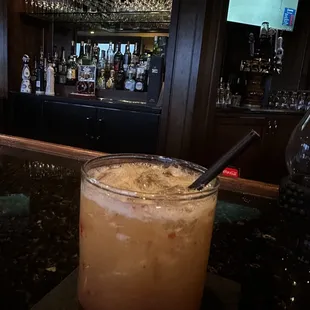 Whiskey. Peach and peppercorn drink which was amazing !