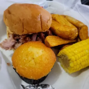 Pulled pork sandwich combo. This was very tasty.