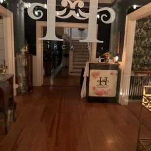 the entrance to the house