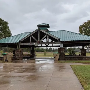 Large picnic pavilion at Hunter Park, Tulsa