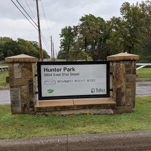 Entrance to Hunter Park, Tulsa