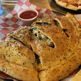 Go big, this is the calzone. Should have weighed it.
