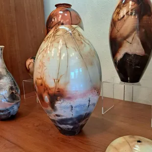 Beautiful pit-fired and saggar-fired pottery by Colorado artist Bob Smith