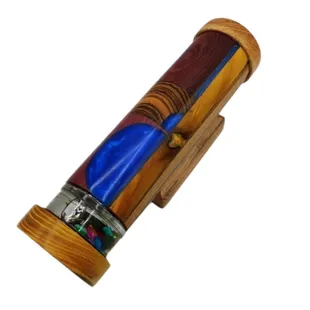 Kaleidoscopes by Steve Coleman made from exotic woods and resin.