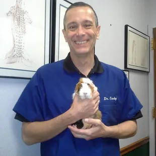 Dr. C and Minnie the Guinea