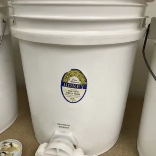 a bucket of honey