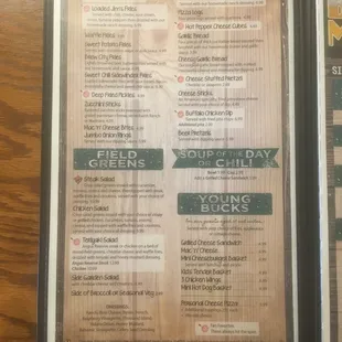 Appetizers  
Salads
Kids menu