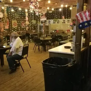 The super nice and lit patio