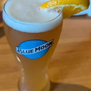 Blue Moon on tap