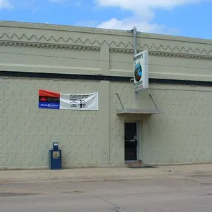 the front of the building