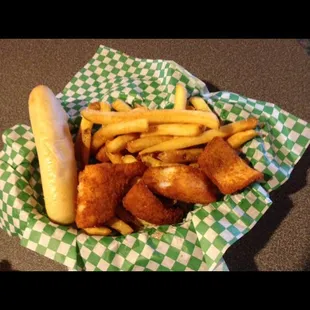 Walleye bites basket