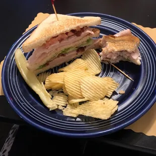 Turkey club sandwich