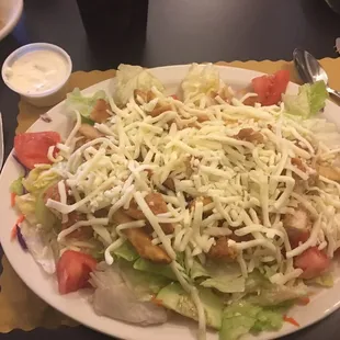 Huge salad at a great price! Went here with a co worker and we were very pleased. Nice atmosphere too