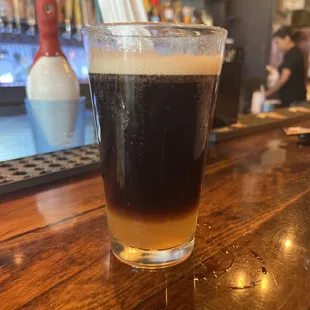 Guinness layered w/ Blue Moon