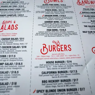 chicken wings and fried chicken, menu