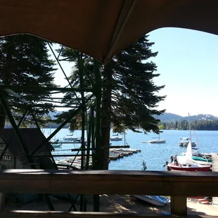 The view from the restaurant, the food was great! I had the breakfast burrito, huge and delicious, definitely a great deal!