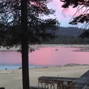 Beautiful sunset reflections off the lake, breathtaking views. Enjoy. Create your own opinion.