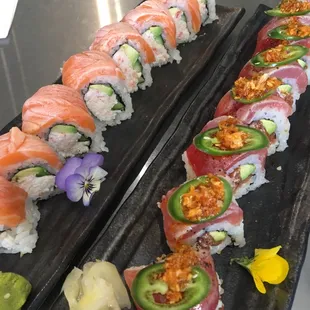 Searedsalmon roll, Jalapeño roll